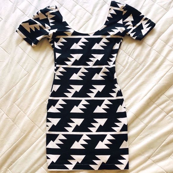 American Apparel Geometric Body-Con Dress - Picture 1 of 4
